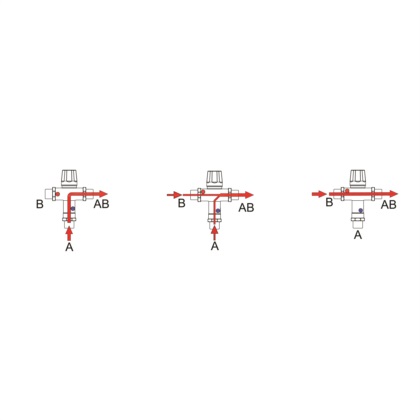 Thermostatic mixer for low or high temperature heating