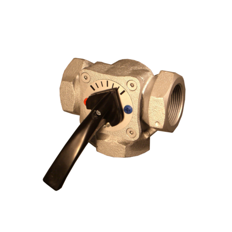 3-way rotor mixing valve