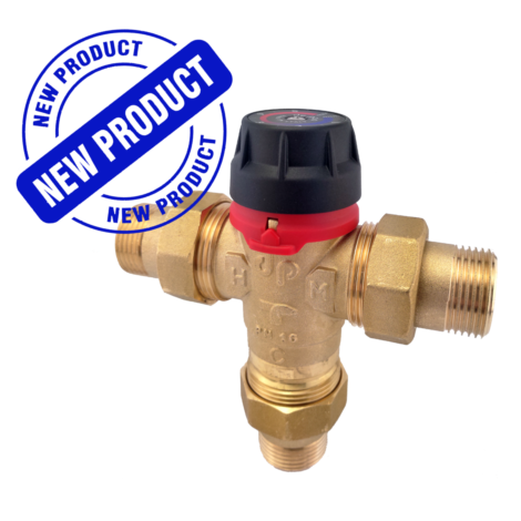 Thermostatic mixer for low or high temperature heating